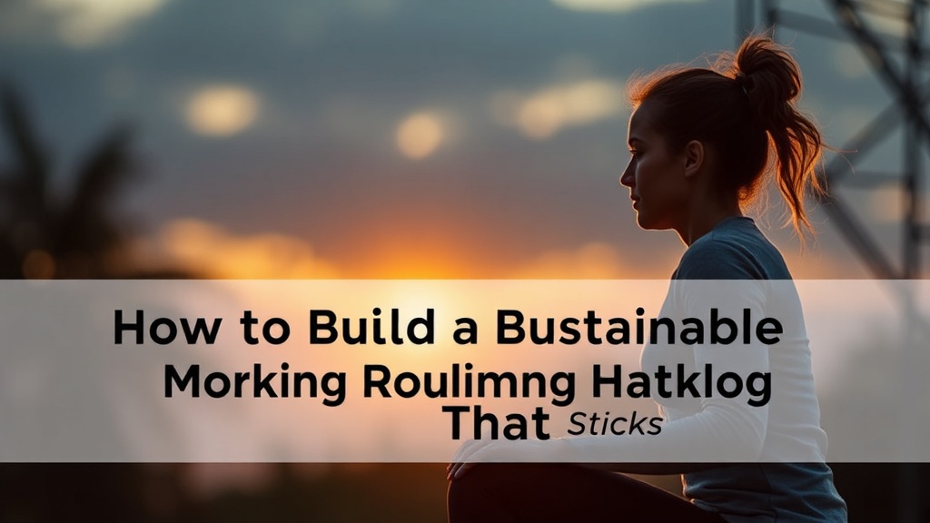 How to Build a Sustainable Morning Workout Routine That Sticks