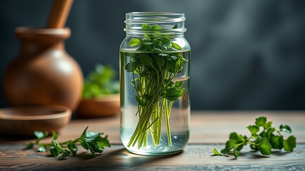 Keep Your Herbs Fresh with the Water Jar Trick