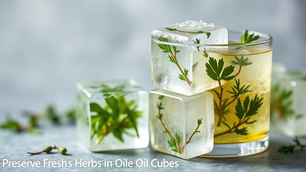 Preserve Fresh Herbs in Olive Oil Ice Cubes