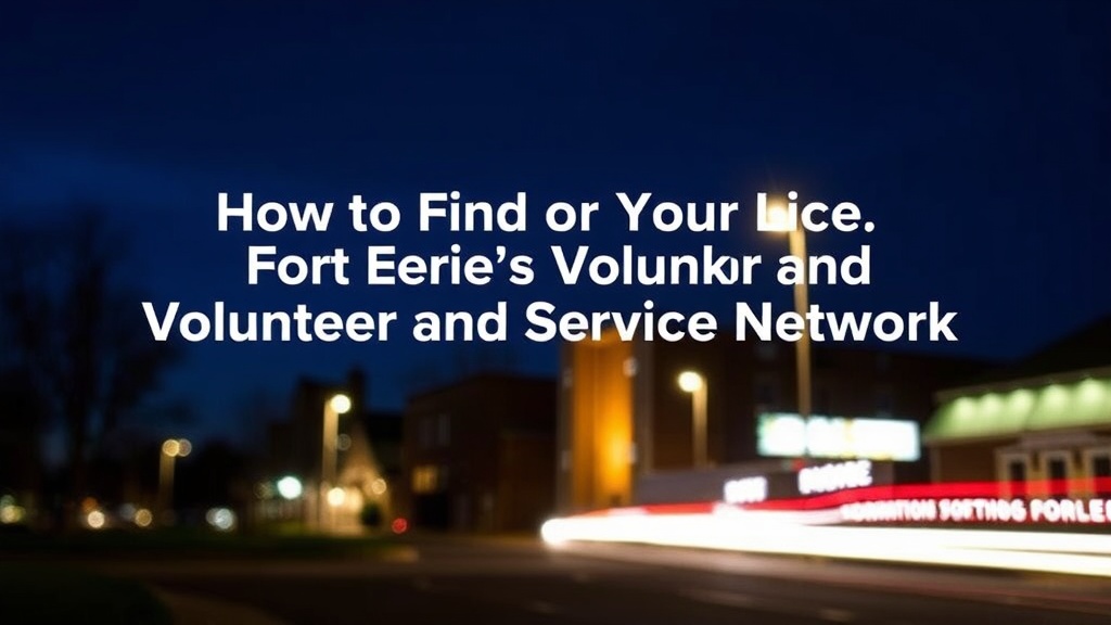 How to Find Your Place in Fort Erie's Volunteer and Community Service Network