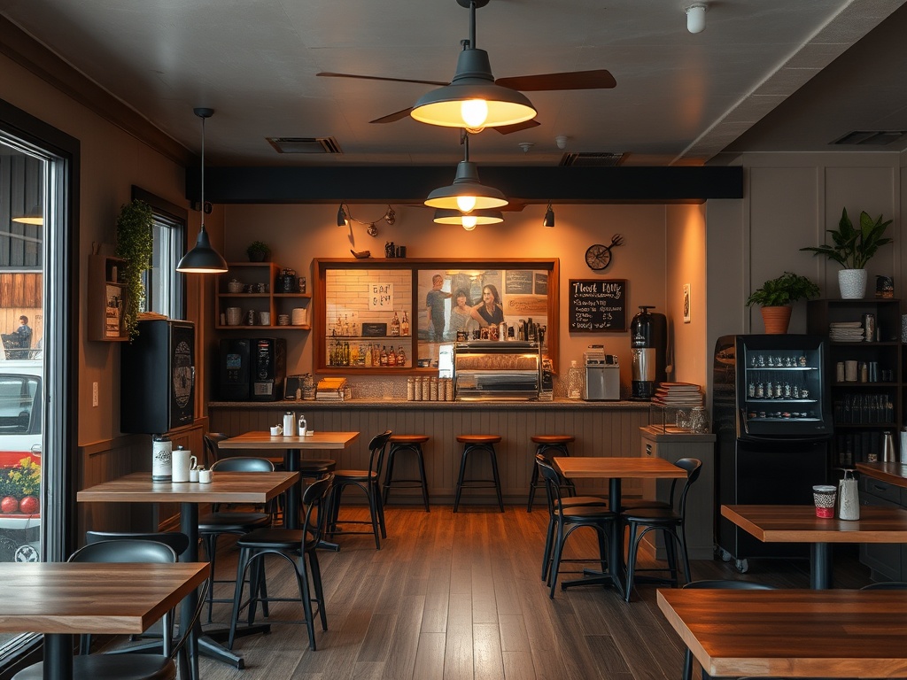 cozy independent coffee shop in Fort McMurray with warm lighting and local vibe