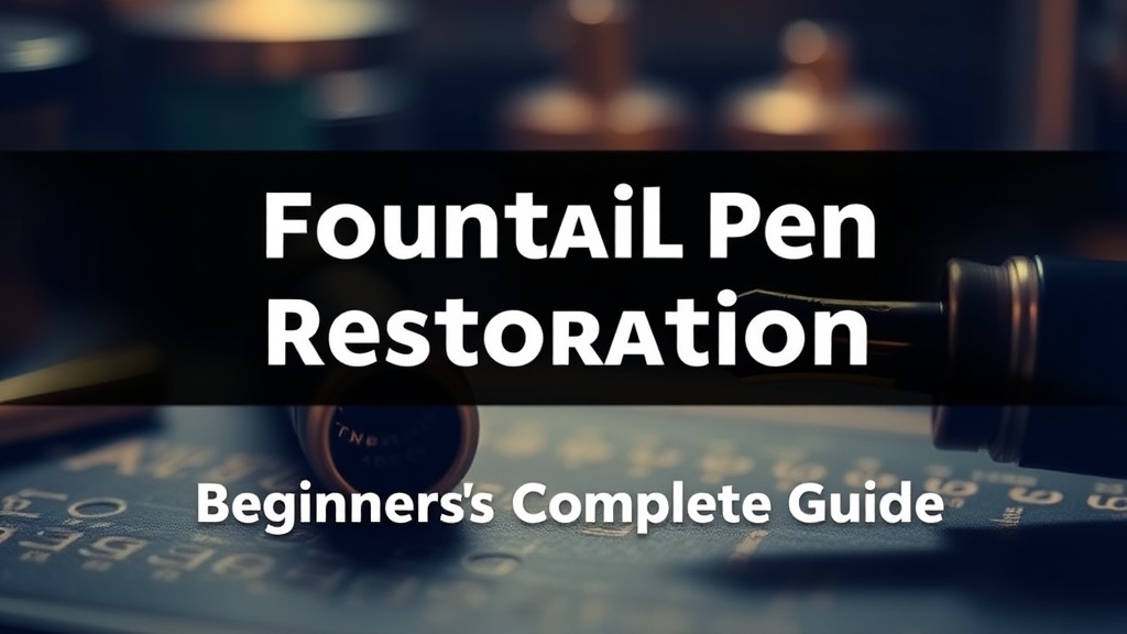 Vintage Fountain Pen Restoration: A Beginner's Complete Guide