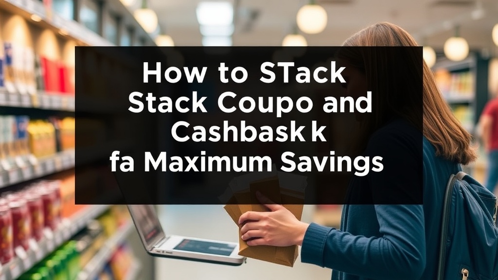 How to Stack Coupons and Cashback for Maximum Savings