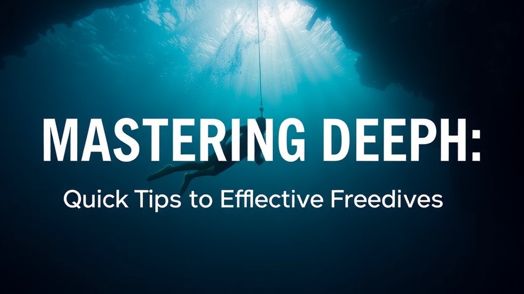 Mastering the Depth: Quick Tips for Effective Freediving