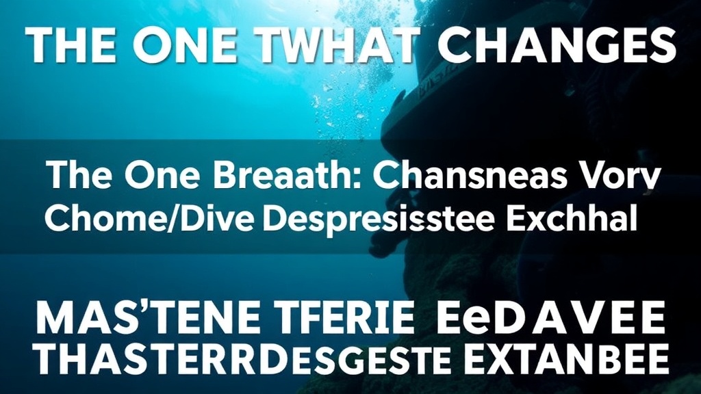 The One Breath That Changes Your Dive: Mastering the Pre-Descent Exhale