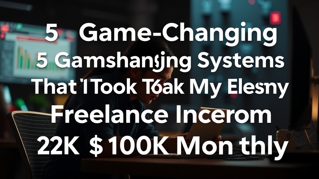 5 Game-Changing Systems That Took My Freelance Income from $2K to $10K Monthly