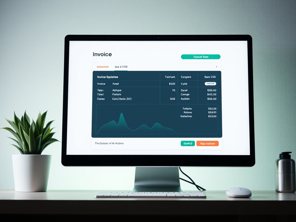 A computer screen showing an automated invoice system