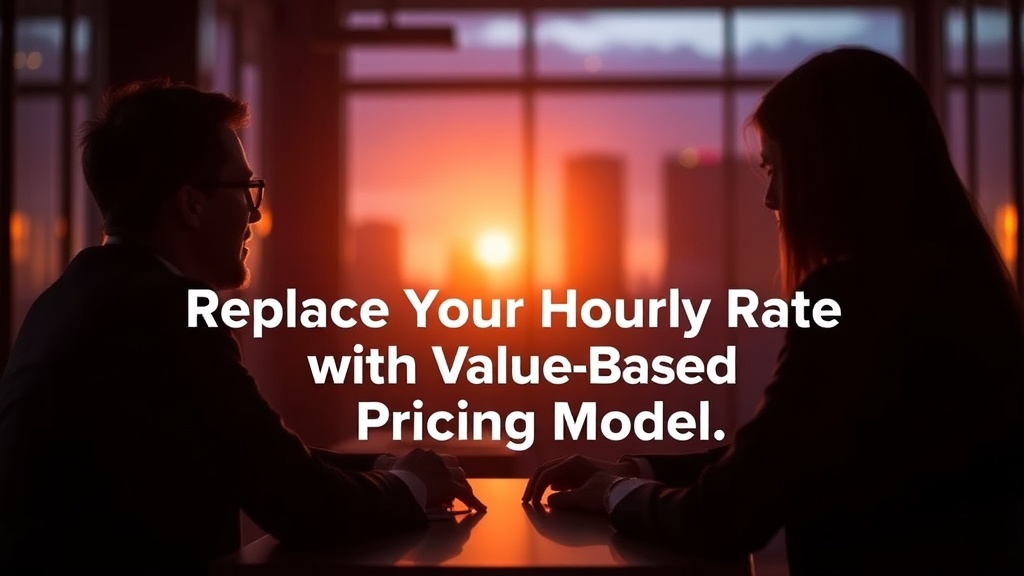 Replace Your Hourly Rate with Value-Based Pricing Models