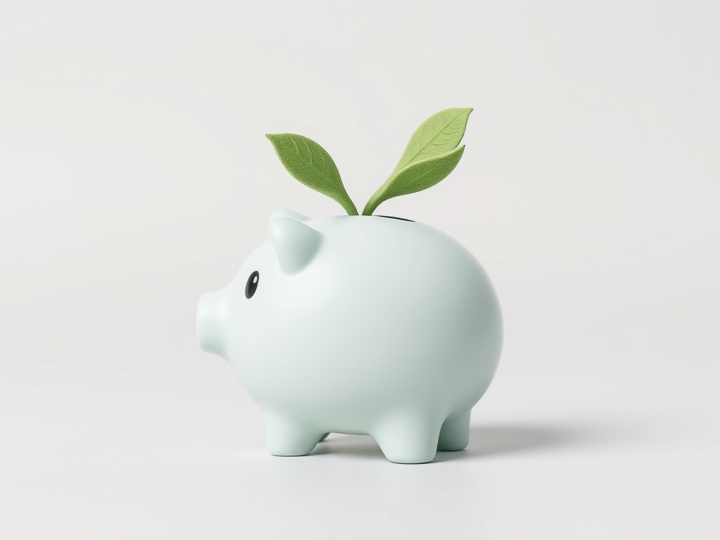 simple savings account concept, calm minimal financial safety buffer imagery, secure feeling