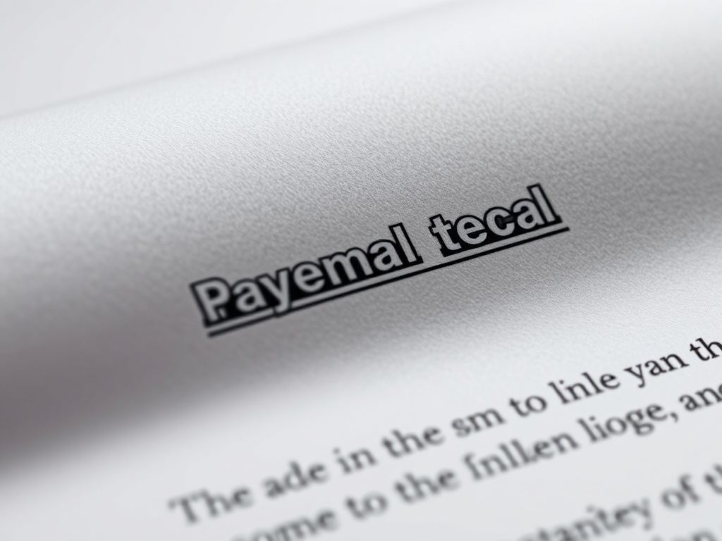 contract clause highlighted payment terms, legal document close up, sharp contrast lighting