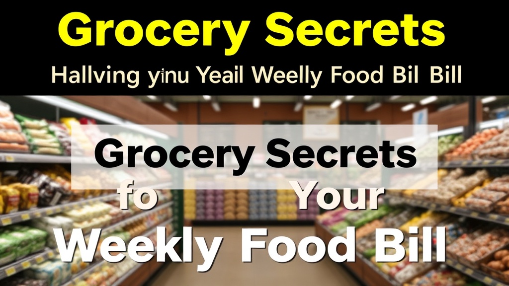 Grocery Store Secrets for Halving Your Weekly Food Bill