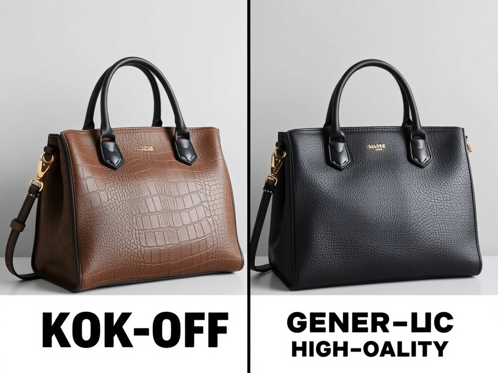 a side-by-side comparison of designer knock-offs and generic high-quality versions