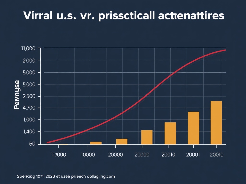 an analytical chart showing price per use of viral vs practical alternatives