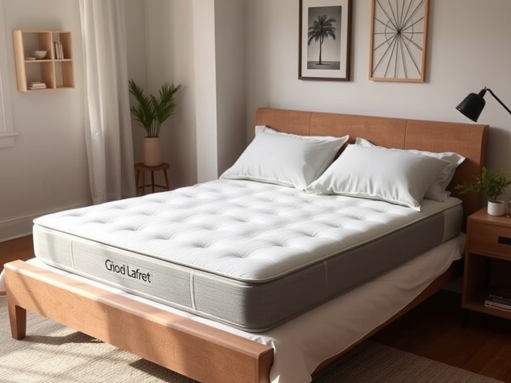 A cozy bedroom with a Casper Element mattress on the bed, soft lighting, and simple decor