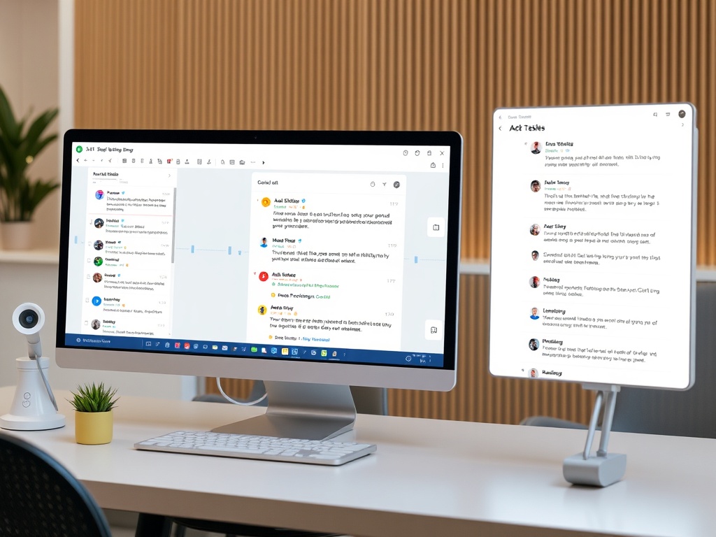 integrated digital workspace showing email, tasks, and AI workflow connected seamlessly, practical setup