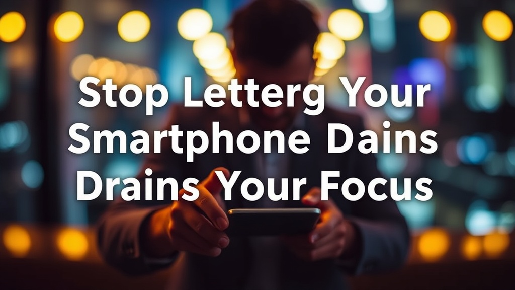 Stop Letting Your Smartphone Drains Your Focus
