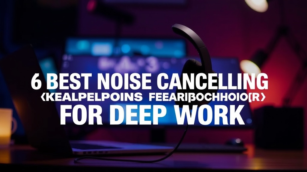 6 Best Noise Cancelling Headphones for Deep Work