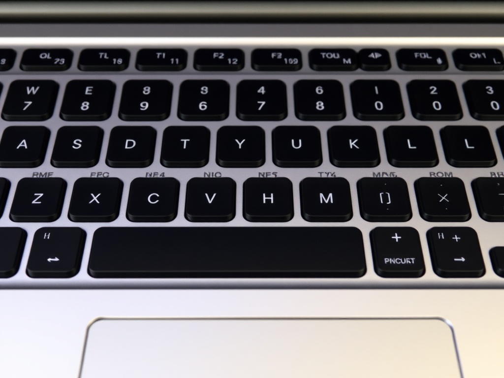a laptop keyboard with visible key travel and a tactile feel