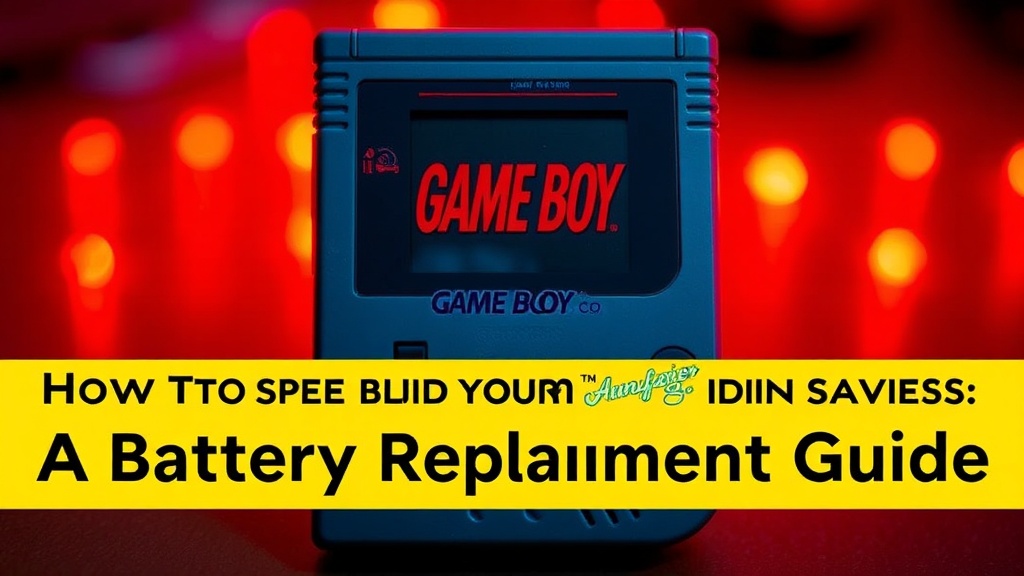 How to Save Your Game Boy Cartridge Saves: A Battery Replacement Guide