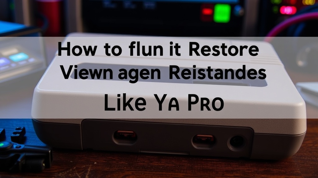 How to Clean and Restore Vintage Game Cartridges Like a Pro