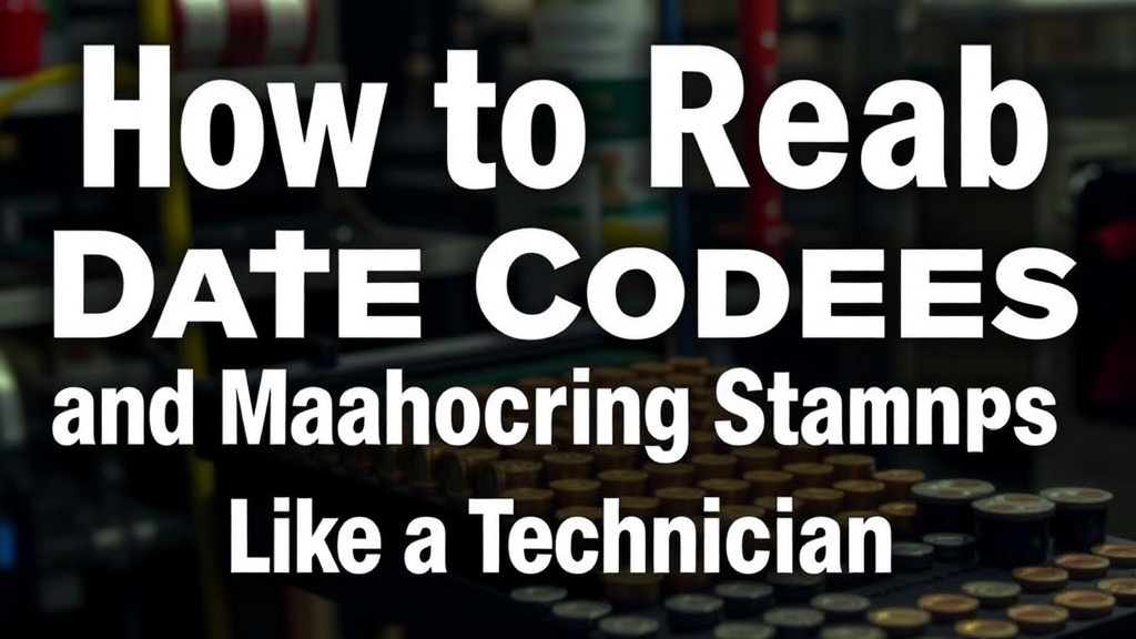 How to Read Cartridge Date Codes and Manufacturing Stamps Like a Technician