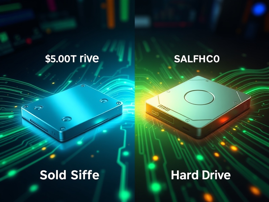 solid state drive vs hard drive comparison, data streaming visualization in gaming environment