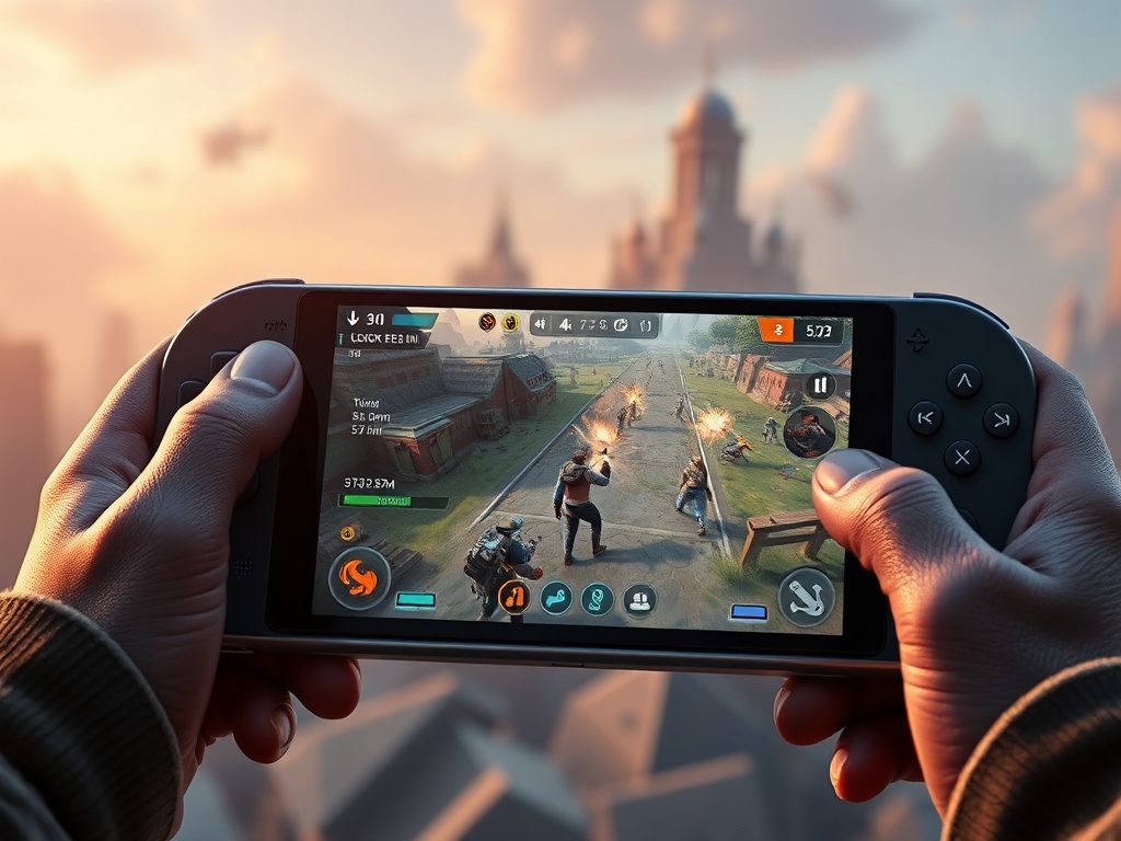 steam deck handheld running a demanding game with performance overlay visible