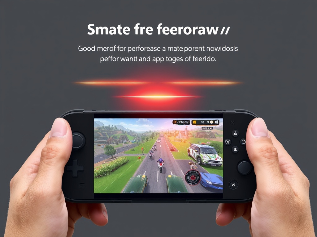 handheld gaming device displaying a stable performance overlay with low power draw and smooth gameplay