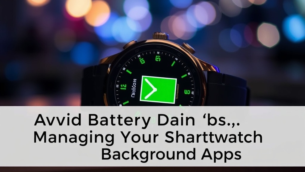 Avoid Battery Drain by Managing Your Smartwatch Background Apps