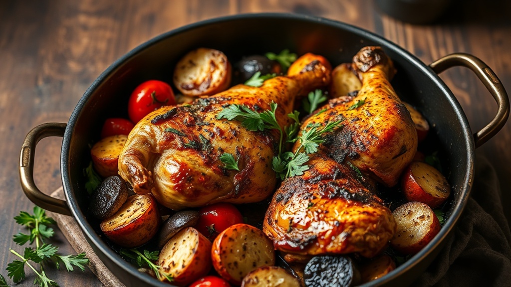 One-Pan Mediterranean Chicken with Roasted Vegetables
