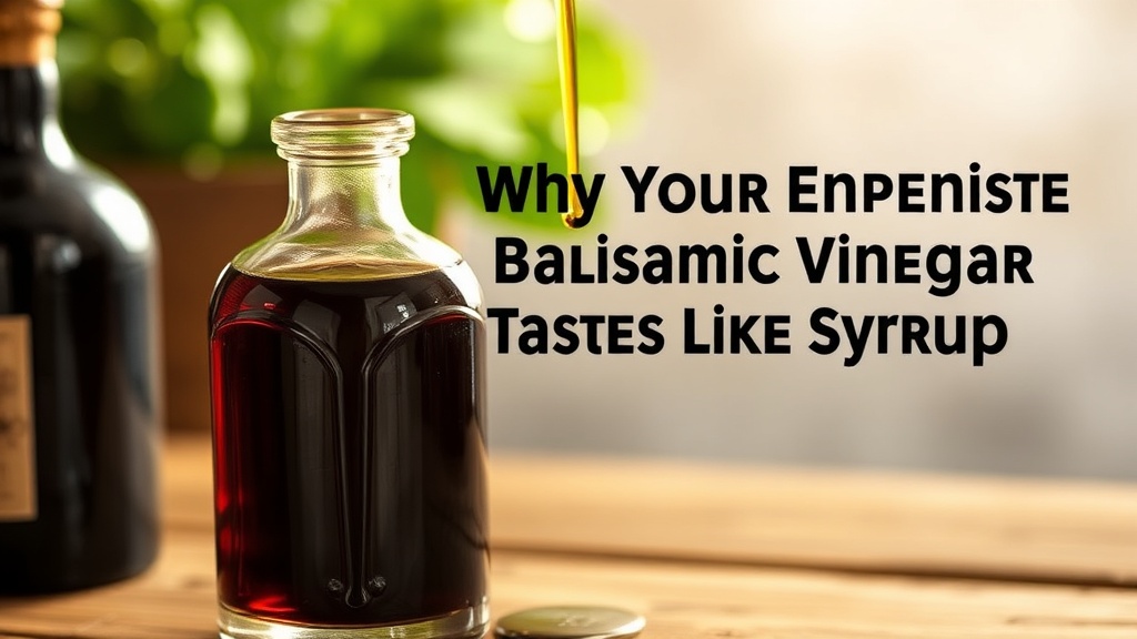 Why Your Expensive Balsamic Vinegar Tastes Like Syrup