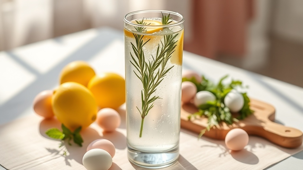 Spring Sparkling Rosemary Lemonade for Easter Brunch