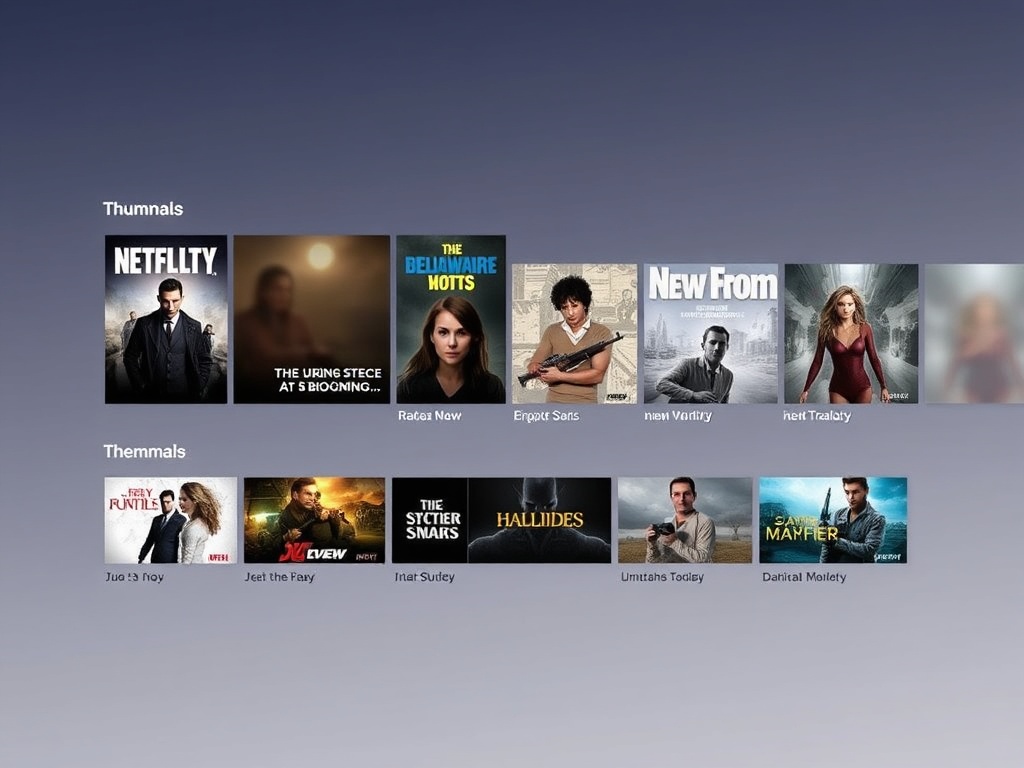 streaming platforms with movie and show thumbnails