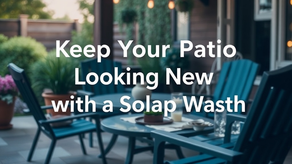 Keep Your Patio Furniture Looking New with a Simple Soap Wash