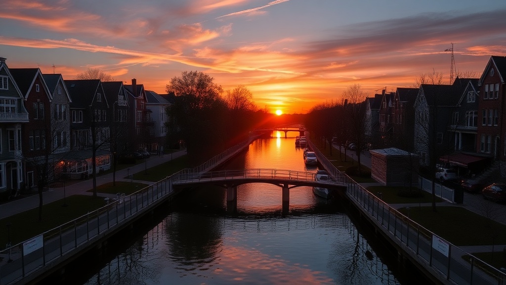 Sunset Views and Riverside Walks Along the Canal