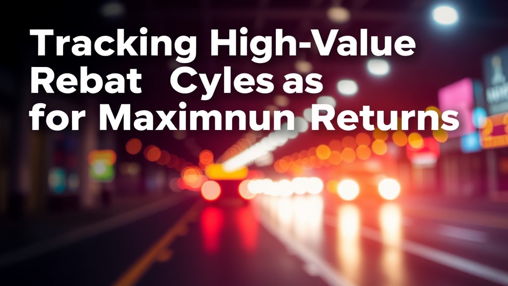 Tracking High-Value Rebate Cycles for Maximum Returns
