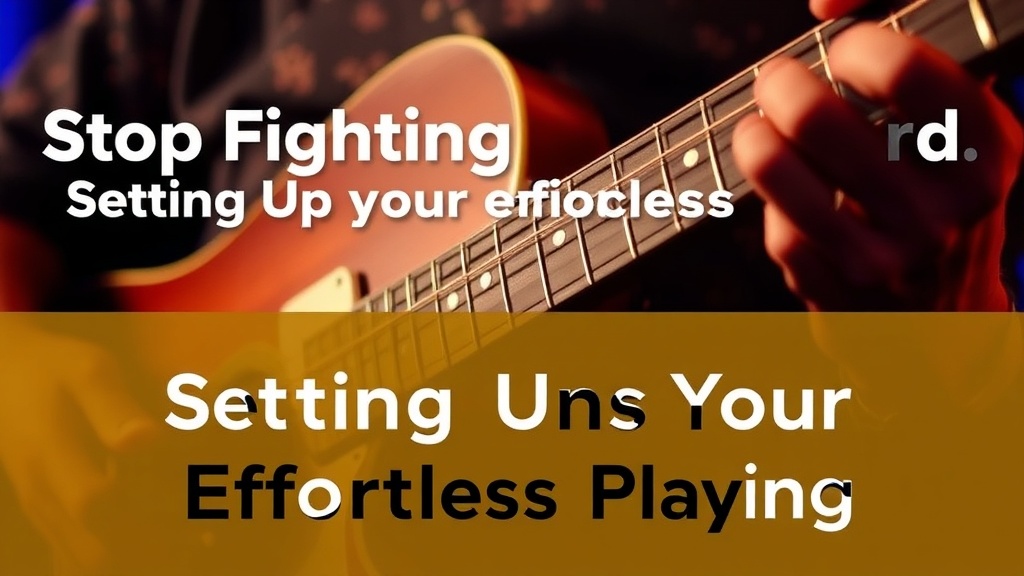 Stop Fighting Your Fretboard: Setting Up Your Guitar for Effortless Playing