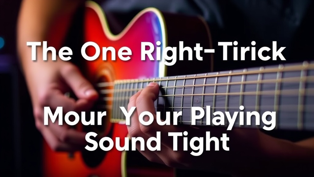 The One Right-Hand Trick That Instantly Makes Your Guitar Playing Sound Tight