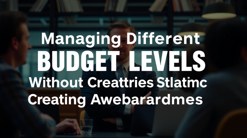 Managing Different Budget Levels Without Creating Awkwardness