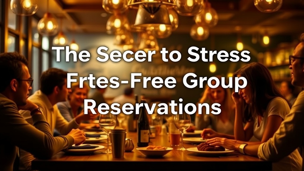 The Secret to Stress-Free Group Meal Reservations