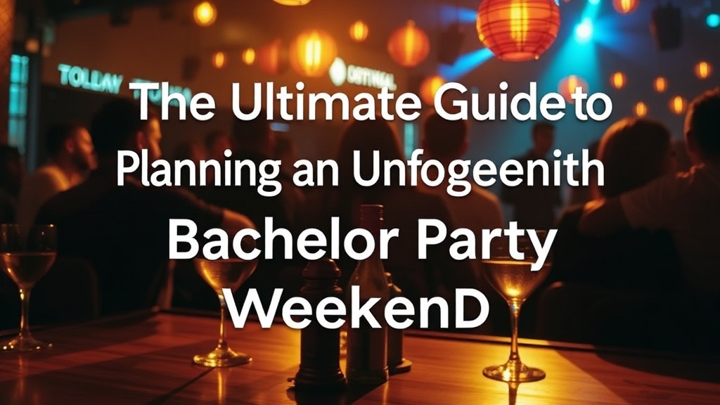 The Ultimate Guide to Planning an Unforgettable Bachelor Party Weekend