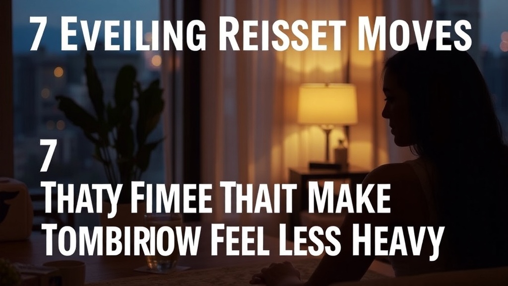 7 Evening Reset Moves That Make Tomorrow Feel Less Heavy
