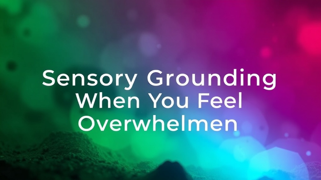 How to Use Sensory Grounding When You Feel Overwhelmed