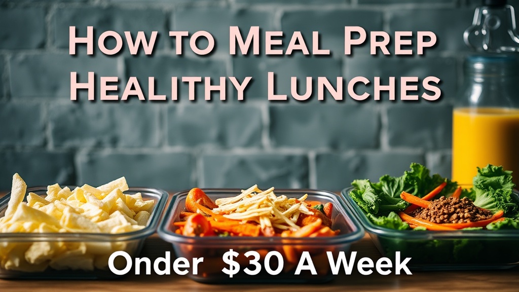 How to Meal Prep Healthy Lunches for Under $30 a Week