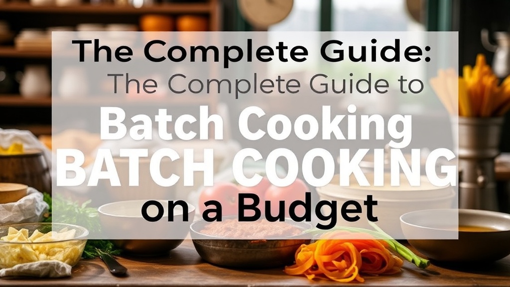 The Complete Guide to Batch Cooking on a Budget