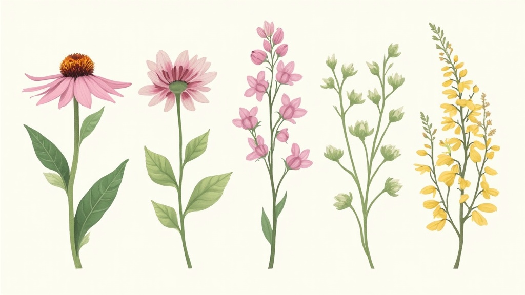 Herbal Immunity Boosters: Echinacea, Elderberry, Astragalus