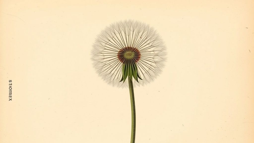 A vintage-style botanical illustration of a dandelion plant from an old medical textbook.