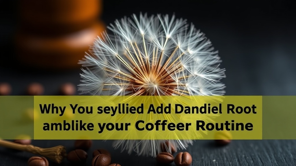 Why You Should Add Dandelion Root to Your Coffee Routine