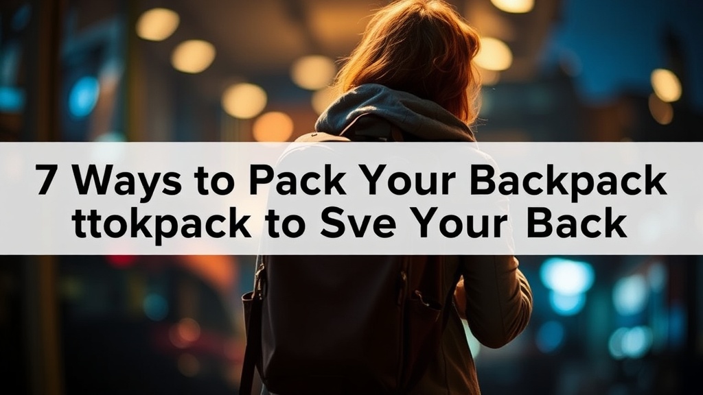 7 Ways to Pack Your Backpack to Save Your Back