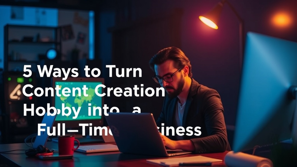 5 Ways to Turn Your Content Creation Hobby Into a Full-Time Business